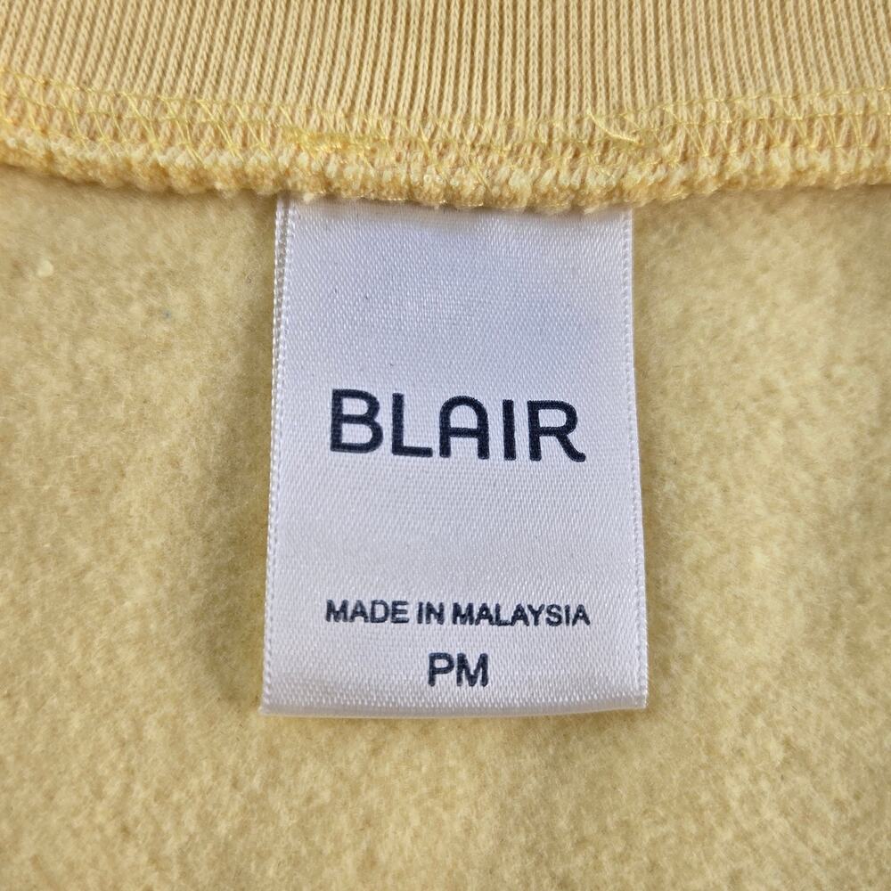 Blair Fleece Jacket Cardigan Snap Front Butter Yellow Size Petite Medium Pockets - Picture 2 of 10